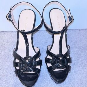 Metaphor scrappy black heels